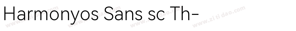 Harmonyos Sans sc Th字体转换